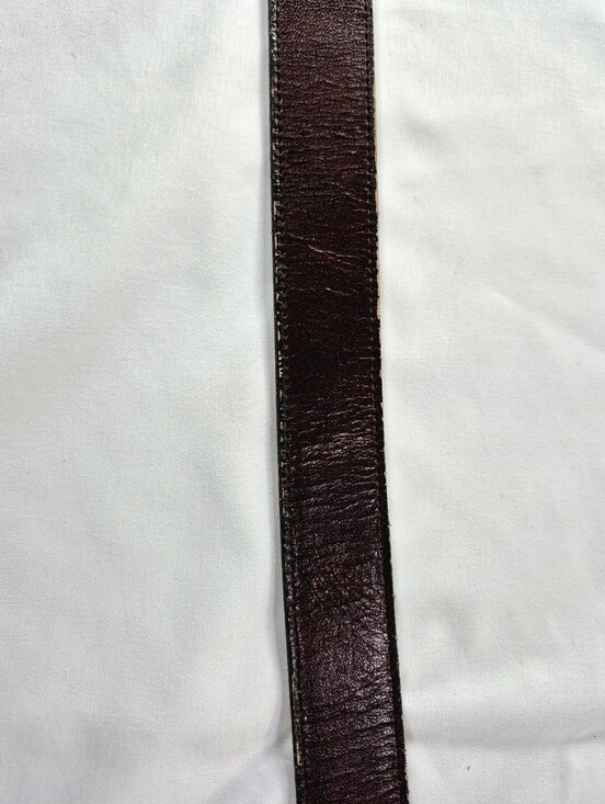 Vintage Nocona Leather Belt Size 32 Made in Texas Western Engraved Buckle Brown main image 7